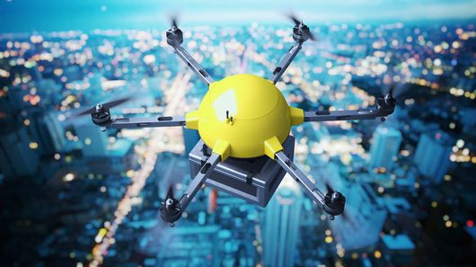 Amazon's Bring it to Me service aims to delivery packages by drone to users by tracking their locations via smartphone (Image:  Shutterstock)