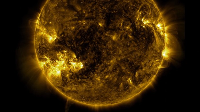 The ultra high resolution video was created from data harvested by the Solar Dynamics Observatory
