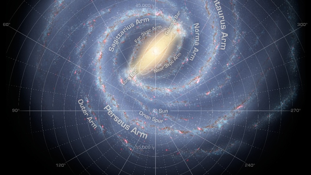Artist's impression of the Milky Way rendered using the most up to date information available