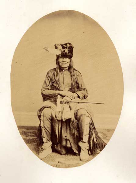 In April 1858, the Yankton Sioux ceded 11 million acres in southeastern South Dakota. Chief Struck-by-the-Ree, whose name appears on the treaty, warned his people that they had little choice but to abandon their land. (Courtesy Trustees of the British Museum)