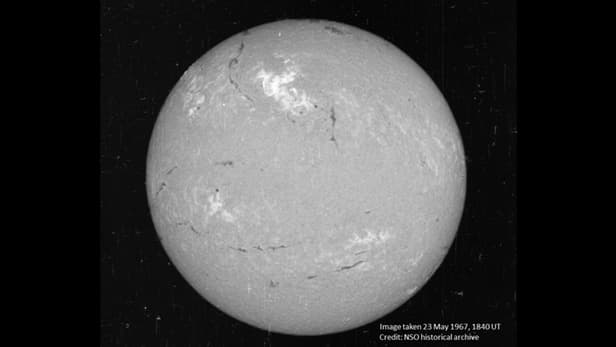 Image on the Sun captured on May 23, 1967