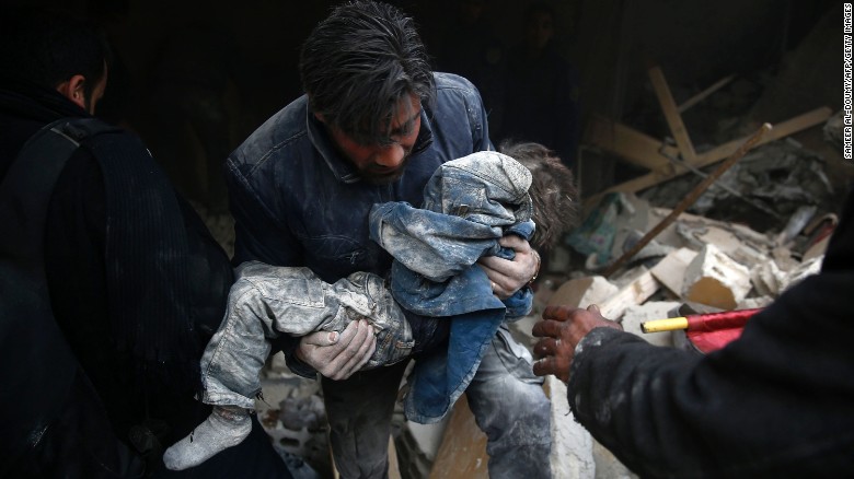 Some humanitarian groups say around 400,000 people have been killed in the Syria war. 