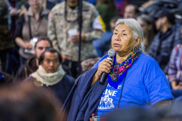 Lakota elder, grandmother and PTSD counselor Faith Spotted Eagle called it a "day of remembrance." (Photo: Justin Deegan)