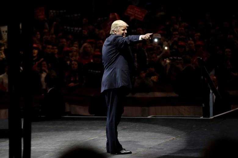 U.S. President-elect Donald Trump appears at a USA Thank You Tour event at U.S. Bank Arena in Cincinnati, Ohio, U.S., December 1, 2016.  REUTERS/Mike Segar