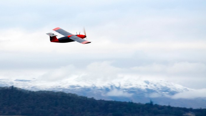 The hydrogen-powered drone takes to the Scottish skies