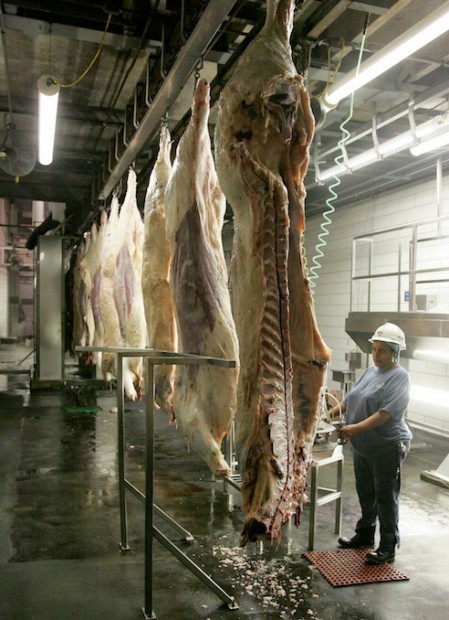 The Cargill meat packing plant in Schuyler, Neb., Tuesday, July 8, 2008.(AP Photo/Nati Harnik)