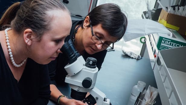 Emilia Morosan (right) led the study that uncovered the tough new material