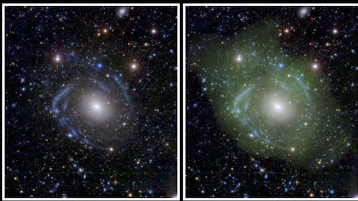 Astronomers observed spiral arms and low-density hydrogen gas surrounding the galaxy known as UGC 1382