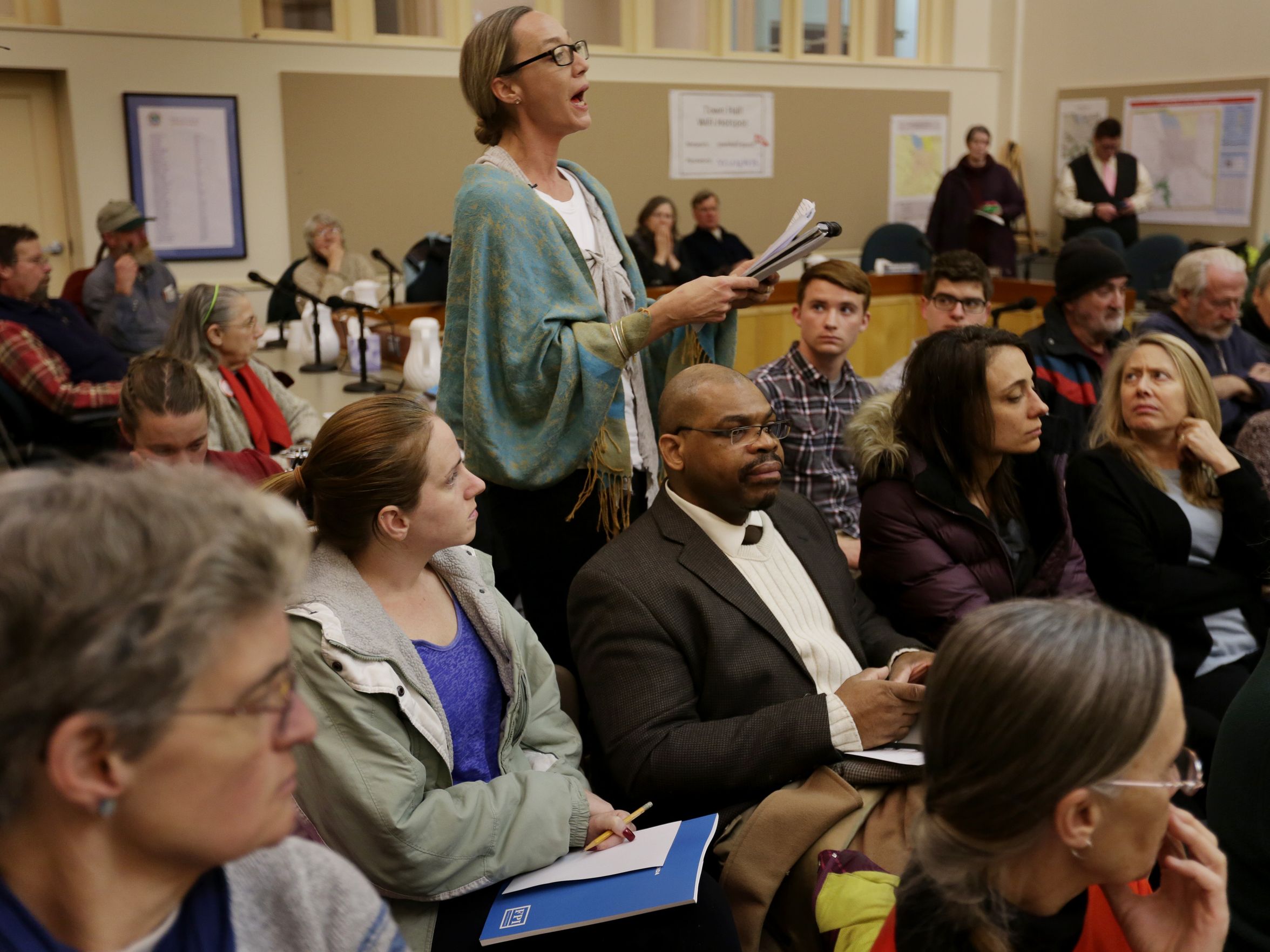 Melissa Hoffman, 40, expresses her concerns about the