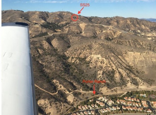 The leaking well, marked SS25 in this picture, is very close to the community of Porter Ranch. Image: Stephen Conley