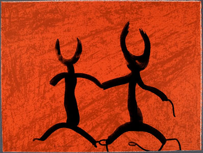 Rabbit Dance, lithograph, 2006