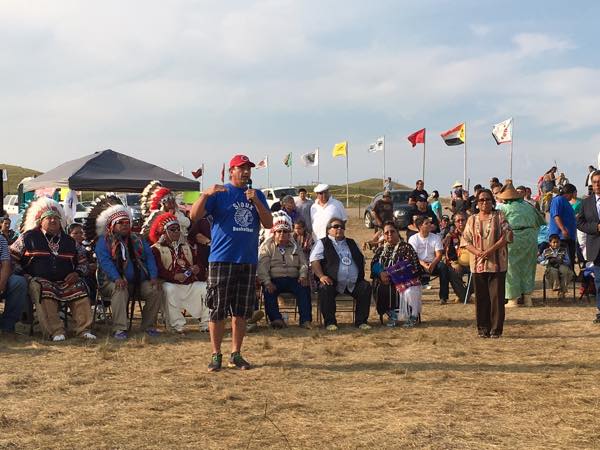 Standing Rock Sioux Tribe Chairman David Archambault II was moved by the support. (Photo: Courtesy Steven Sitting Bear/Standing Rock Sioux Tribe)