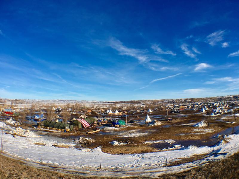 Oceti Sakowin camp of water protectors opposing the Dakota Access Pipeline (DAPL) on February 16, 2017.