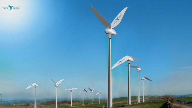Tyer Wind turbine mimics the figure 8 flapping motion of hummingbirds