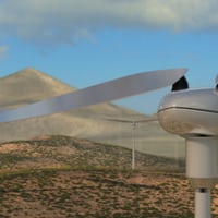 Vertical axis wings of the Tyer Wind turbine are 5.25 feet in length (1.6m) for a...
