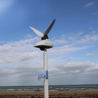 Tyer Wind machine is claimed safer for migrating birds compared to conventional three-blade, horizontal-axis wind turbines