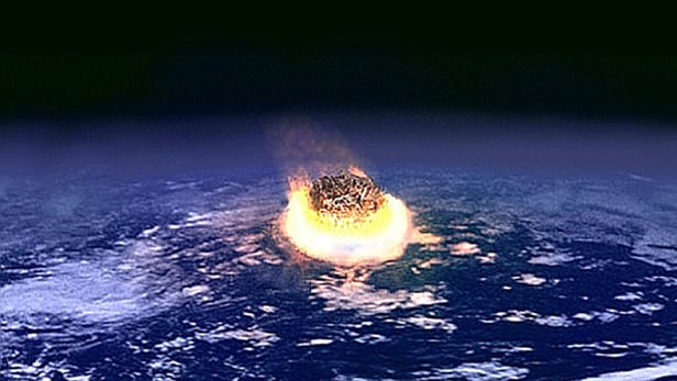 Artist's impression of a large meteor impact