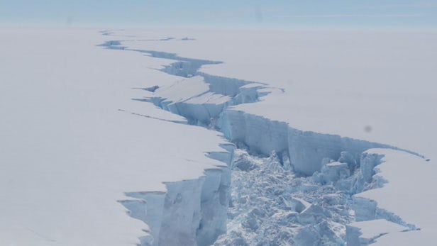 The berg represents 10 percent of the ice shelf