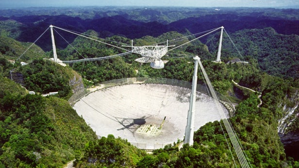 The Arecibo Observatory in Puerto Rico, which recently picked up strange signals seemingly originating with the ...