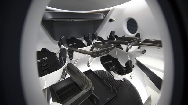 A peek into the interior of SpaceX's Crew Dragon