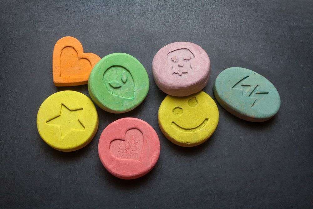 colorful drug pills