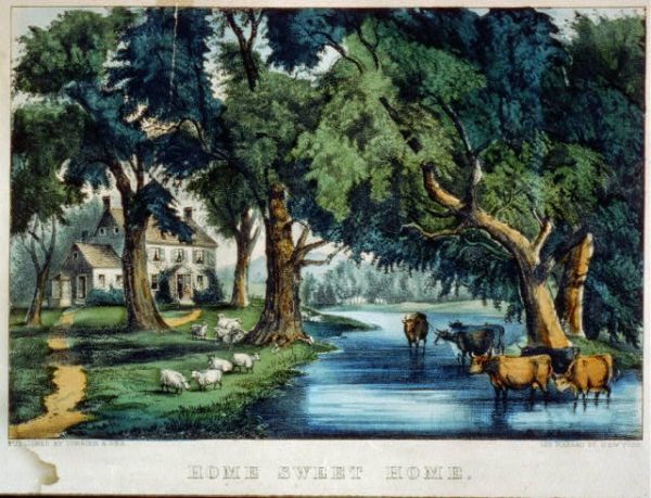 A Currier & Ives print called Home Sweet Home